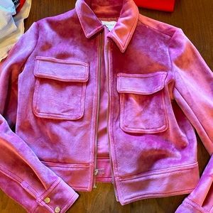 Nine West suede jacket XS FUSHIA